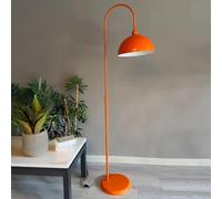 bamyum Gorkiede Floor Lamp Metal, Modern for Bedroom, Living Room, Children's Room with E27 Socket, 30 cm Wide, Adjustable Lampshade, Orange