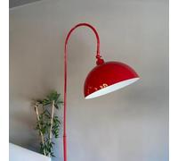 bamyum Gorkiede Floor Lamp Metal, Modern for Bedroom, Living Room, Children's Room with E27 Socket, 30 cm Wide, Adjustable Lampshade, Red