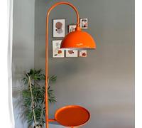 bamyum Gorkiede Floor Lamp Metal, Modern, for Bedroom, Living Room, Children's Room with E27 Socket, 30 cm Wide, Adjustable Lampshade, Orange