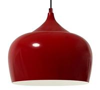 Bamyum Hanging Lamp Circle Ø30 Cm Metal E27 Vintage Pendant for Living Room, Kitchen, Dining Table, Children's Room, Restaurant, Café, Hotel - Red and White