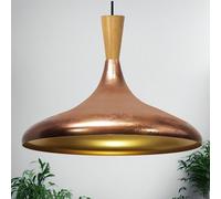 bamyum Holz Champion Industrial Ceiling Pendant Light, 35 cm Lamp Shades Ceiling Light & Metal Kitchen Island Light, Industrial E27 Lights for Living Room & Dining Room, Colour of Copper
