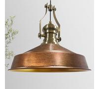 Bamyum Neo Asletl Pendant Light: Vintage Metal 41 cm, Kitchen & Industrial Lamp, Copper Pendant Light for Living Room