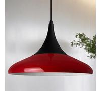 Bamyum Paladin Vintage Metal 35 cm Pendant Light, Industrial with Reversible Shades, Fitting for Living Room and Dining Table, Red