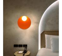 bamyum Plug in Pendant Light with UK Plug, 4.5M Cable & On/Off Switch, Metal Ø 16cm E27 Modern Lampshade, Orange