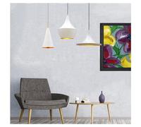 bamyum Set of 3 White Industrial Pendant Lights
