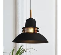 bamyum Torchia Industrial Lighting Hanging Lamp, 34 cm Living Room Chandelier, Metal Kitchen Chandelier, Vintage Bedroom, Dining Room, Hallway Light, Industrial Hanging Lamp, Black
