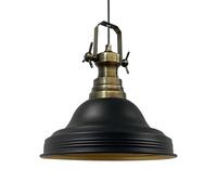 bamyum Ulmete Industrial Ceiling Light for Living Room 30 cm, Black Vintage Hanging Light for Kitchen, Pendant Lighting Retro E27, Ceiling Pendant Light Vintage Lampshades for Kitchen