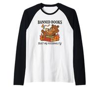 Ban Books Queer Joy Critical Thinking Satire Design Raglan Baseball Tee