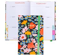 ban.do 12-Month Classic Daily and Weekly Planner Dated January 2026 - December 2026, Hard Cover Self Care Journal, Bound Agenda with Monthly Calendar, Stickers, Art & Bonus Pages (Black Floral)