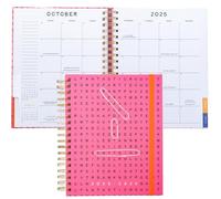 ban.do 17-Month Large Daily and Weekly Planner Dated August 2025 - December 2026, Hard Cover Self Care Journal, Spiral Agenda with Monthly Calendar, Stickers, Art & Bonus Pages (Word Search)