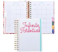 ban.do 17-Month Medium Daily and Weekly Planner Dated August 2025 - December 2026, Hard Cover Self Care Journal, Spiral Agenda with Monthly Calendar, Stickers, Art & Bonus Pages (Infinite Potential)