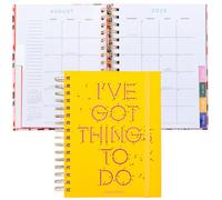 ban.do 17-Month Medium Daily and Weekly Planner Dated August 2025 - December 2026, Hard Cover Self Care Journal, Spiral Agenda with Monthly Calendar, Stickers, Art & Bonus Pages (Connect the Dots)