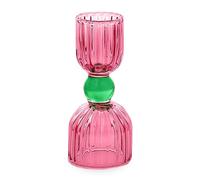ban.do Cocktail Measuring Jigger, Double Jigger Shot Glass, 1/2 and 1 Shot Measuring Cup, Pink Glass Bar Tool, Tipsy Turvy
