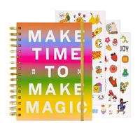 ban.do Daily Planner 2023-2024, Medium Weekly Diary Dated August 2023 - December 2024, Hardcover Self Care Journal, Spiral Planner with Monthly Calendar, Stickers, & Pockets, Make Time to Make Magic