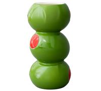 ban.do Decorative Ceramic Vase for Centerpiece, Tall Novelty Olive Vase for Home/Kitchen/Bar Cart (Olives)