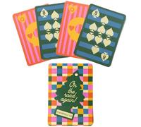 ban.do Game On! Waterproof Playing Cards, Standard 52 Deck of Cards, Waterproof Cards with Storage Case (Colorful Plaid)
