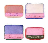 ban.do Getaway Polyester and Mesh Packing Cube Set, Includes 4 Foldable Luggage Organizers in Various Sizes, Bits and Bobs