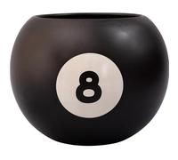 ban.do Novelty 8 Ball Flower Vase, Retro Ceramic Shelf Decor, Unique and Eclectic Vase, 8-Ball