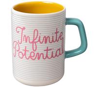 ban.do Novelty Quote Ceramic Mug, 12 Ounce Coffee and Tea Cup with Large Handle, Dishwasher and Microwave Safe (Infinite Potential)