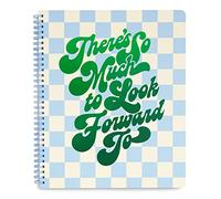 ban.do Rough Draft Large Spiral Notebook with Saying, Journal Notebook with Pockets and 160 College Ruled Pages, There's so Much to Look Forward to