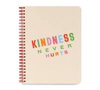ban.do Rough Draft Mini Spiral Notebook with Saying, Pink Small Journal Notebook with Pockets and 160 Lined Pages, Kindness Never Hurts