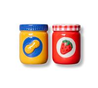 ban.do Set of 2 Ceramic Candle Stick Holders, Peanut Butter & Jelly