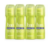 Ban Roll-on Antiperspirant Deodorant, Powder Fresh, 3.5 Ounces, No White Residue, 24 Hour Odor and Wetness Protection (Pack of 4)
