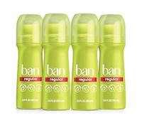 Ban Roll-On Antiperspirant Deodorant, Regular, 100 ml Bottles (Pack of 4)