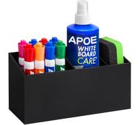 Banafich Magnetic Dry Erase Marker Holder, Acrylic Magnet Pen Holder for Whiteboard, Refrigerator, Magnetic Fridge Organizer for Office, Classroom, Whiteboard Maker Holder, Locker Organizer(Black)