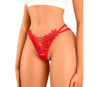 Banamic Thong for Women Underwear Low Rise Panties Sexy G-String Thongs Red