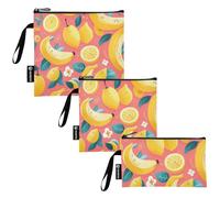 Banana 3 Pcs Reusable Snack Bags Multi-Use Diaper Bag Organization for Camp Friends and Gear
