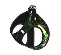 Banana And Palm Print Pet Leash Vest,Breathable Mesh Pet Harness, Reflective For Small Medium Dogs Safe Easy Walking