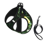 Banana And Palm Print Reflective No Choke Pet Vest Harness,Adjustable Soft Padded Dog Harness With Easy Control Handle