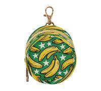 Banana and Stars Yellow and Green Newborned Boy Pacifier Holder Case Portable Change Purse Key Holder, Baby Items Storage Container estuche para chupones