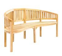 Banana Bench Outdoor Bench Chair Terrace Bench Seat Solid Wood Teak vidaXL