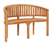 Banana Bench Outdoor Bench Chair Terrace Bench Seat Solid Wood Teak vidaXL