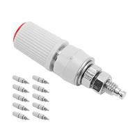Banana Binding Post Socket, 10pcs M5 Copper Plated Female with Wide Application for Electronic Equipment (Red)
