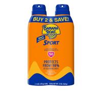 Banana Boat Sport Ultra SPF 50 Sunscreen Spray Twin Pack | Oxybenzone Free, Water Resistant, 6oz Each