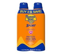 Banana Boat Sport Ultra SPF 50 Sunscreen Spray Twin Pack | Oxybenzone Free, Water Resistant, 6oz Each