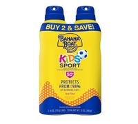 Banana Boat Sunscreen Kids Sport, Tear-Free Broad Spectrum Sunscreen Spray - SPF 50-6 Ounce Twin Pack