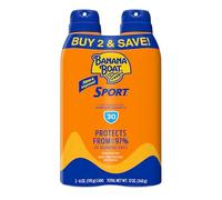 Banana Boat Ultra Mist Sport Performance Broad Spectrum Sun Care Twin Pack Sunshine Screen Spray - SPF 30, 6 Ounce by Banana Boat
