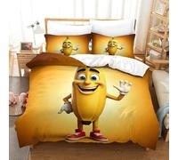 Banana Boy 3D Printed Duvet Cover Set Art Quilt Cover 2 Pillowcases Bedding Set Hypoallergenic with Zipper Closure 3 Pcs for Boys Girls Kids Youth Teens Single（140x200cm）