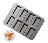 Banana Bread Loaf Pan | Brownie Bakiing Pans | 8-Cavity Non-Stick Small Meat Loaff | Cupcake, Muffin, Cheesecake, Tart, Pie, and Cold Dessert