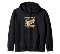 Banana Bread The Only Therapy I Can Afford Banana Bread Fans Zip Hoodie