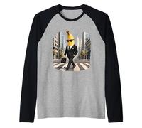 Banana Business Suit Funny Fruit Office Men Women Raglan Baseball Tee