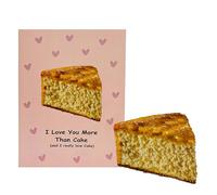 Banana cake Shaped Greeting Card, Love Card, for Him Her, Cute Birthday Card Gifts for Boyfriend Girlfriend, Lovely Love Greeting Card for Husband Wife, I love you more than Cake Greeting Card
