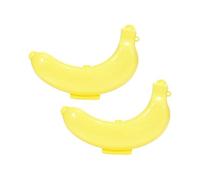 Banana Case Holder,2 Pcs Reusable Banana Storage Box with Vent Holes Hanging Design for Fresh Bananas Protection Ideal for Lunch Box Travel Picnic and Festive Decoration