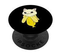 Banana Cat Funny Cat In Banana Love Cats And Bananas PopSockets Adhesive PopGrip