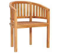 Banana Chairs Outdoor Seating Balcony Garden Chair Solid Teak Wood vidaXL