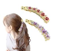 Banana Clip,Yiyifor 2 Pieces Large Banana Hair Clips,Banana Hair Clip Non Slip Ponytail Holder Clip,Metal Banana Clip Hair Comb,for Fine Thick Hair Accessories for Girls and Women